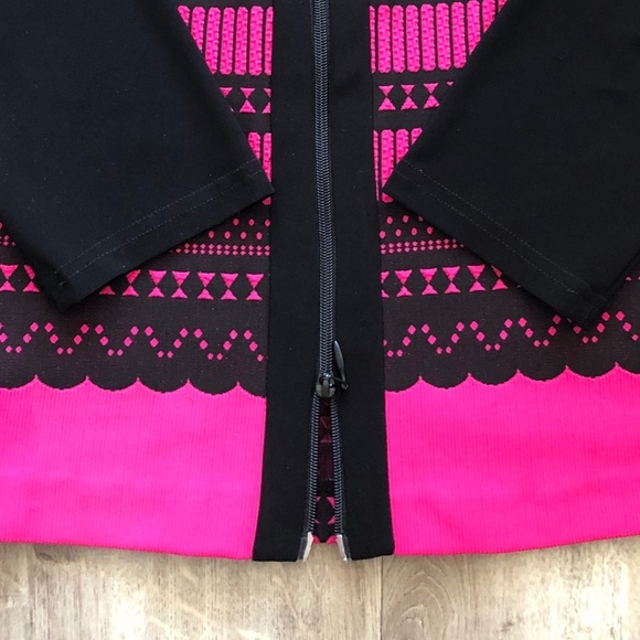 JOSEPH RIBKOFF, Black, Pink, Print, Full Zip, Jacket, Size 12, Nice Condition - Picture 8 of 12